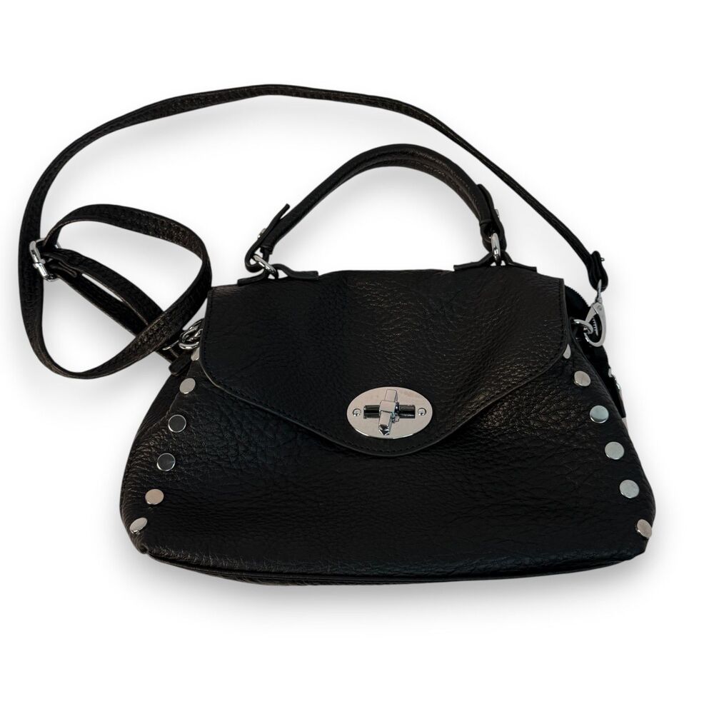 Baddie Black Crossbody Purse | Jamie by Jamie Bags | Rivets and Twist Lock